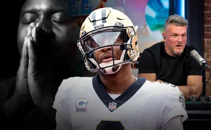 NFL quarterback Jameis Winston leads ESPN's 'The Pat McAfee Show' in prayer