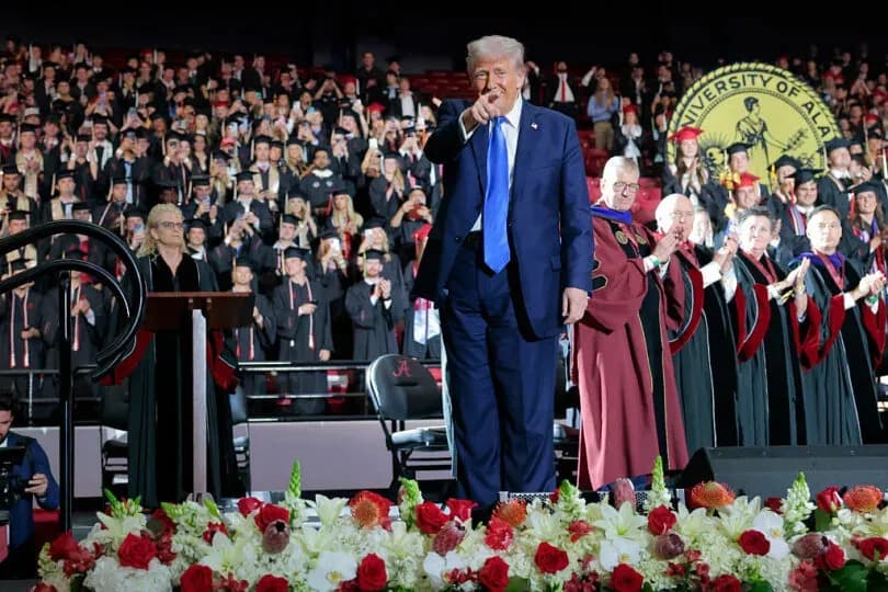 Trump promises to 'always protect women's sports' during commencement speech