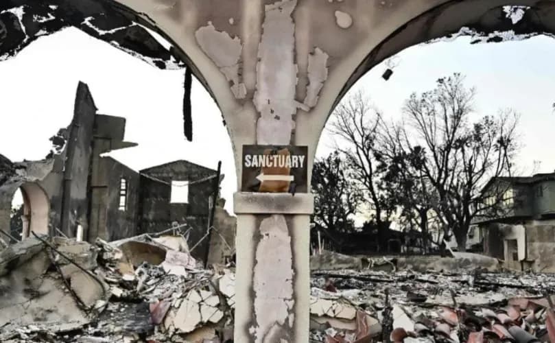 'Unbelievable': Stations of the Cross, tabernacle intact after Catholic church charred in LA fires