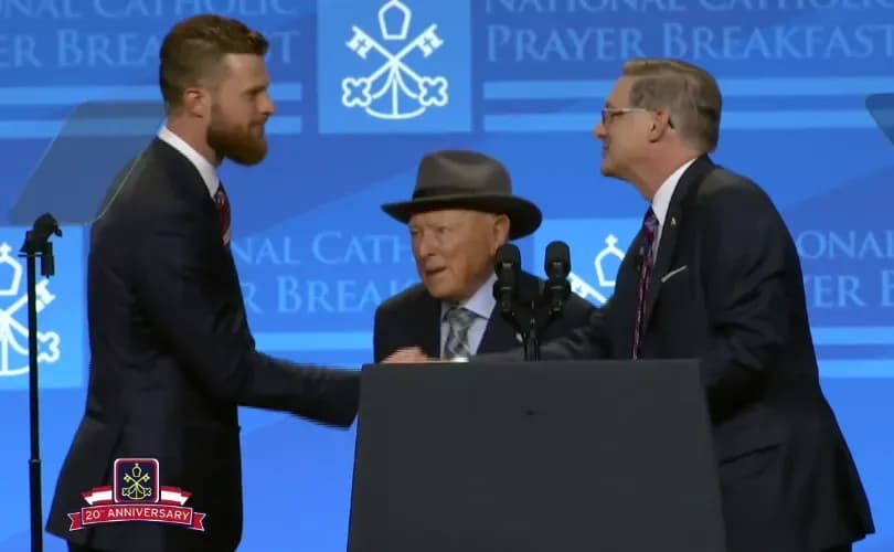 Harrison Butker awarded for defending faith, unborn children by National Catholic Prayer Breakfast