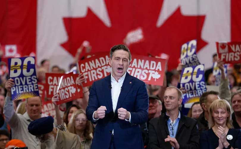 Polls say Poilievre is sinking – but Canadians are showing up for him in record numbers