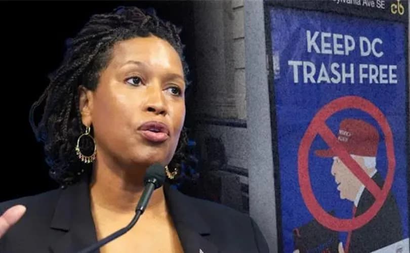 DC government pulls official-looking transit ad comparing Trump supporters to 'trash'
