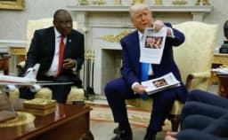 Thumbnail for Trump highlights ‘genocide’ of white farmers to South African president during White House meeting