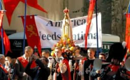 Thumbnail for Catholics to hold campus Rosary rally protesting university's blasphemous image of Our Lady