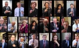 Thumbnail for Democrats caught reading from same anti-Trump script in videos before presidential address