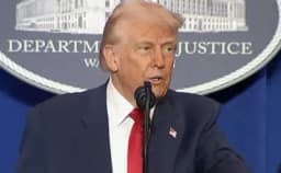 Thumbnail for Trump vows to end ‘lies and abuses that have occurred within these walls’ in speech at DOJ