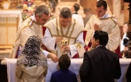 Thumbnail for Italian archbishop scolds 'disobedient,' 'prideful' parishioners for receiving Communion on tongue