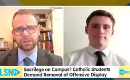 Thumbnail for WATCH: Michigan student demands university remove blasphemous images mocking Our Lady