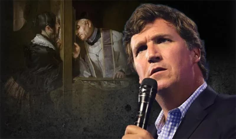Tucker Carlson says confession is 'coolest thing' Catholics do in interview with 'The Chosen' star